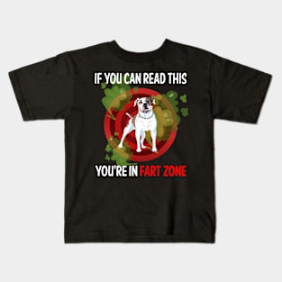 Fart Zone American Bulldog 01 Kids T-Shirt